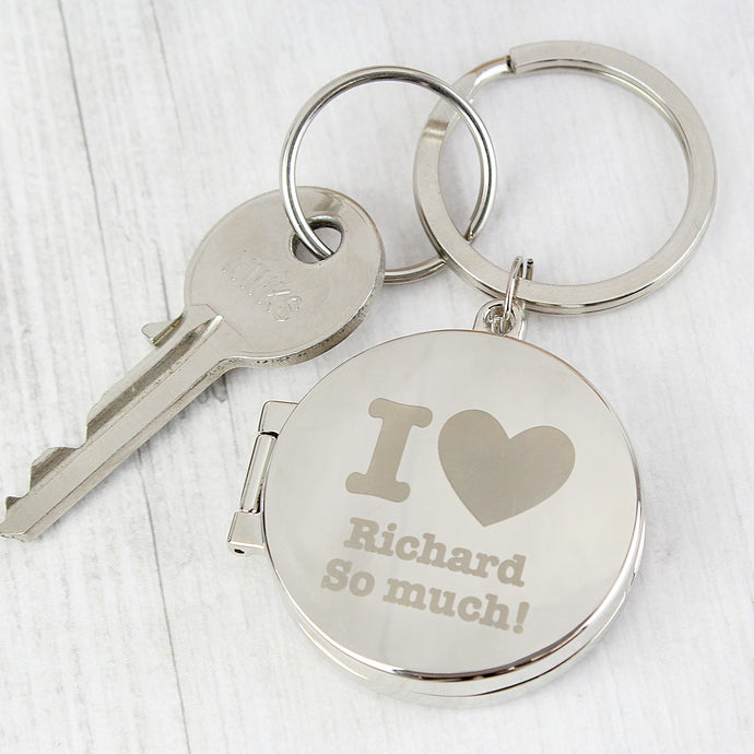 Personalised I heart Photo Keyring