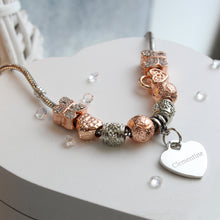 Personalised Rose Gold Charm Necklace Any Name