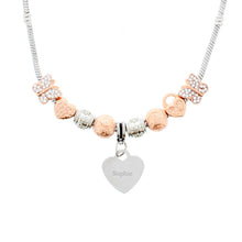 Personalised Rose Gold Charm Necklace Any Name