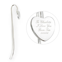 Personalised Silver Heart Bookmark