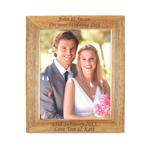 Personalised 10x8 Wooden Photo Frame