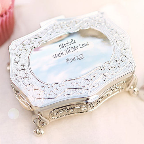 Personalised Small Antique Trinket Box