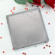 Personalised Any Message Diamante Glass Trinket Box