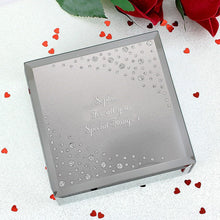 Personalised Any Message Diamante Glass Trinket Box