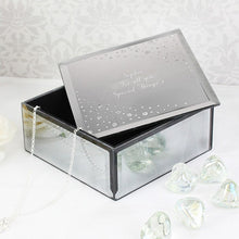 Personalised Any Message Diamante Glass Trinket Box