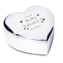 Personalised Be My Valentine Heart Trinket Box