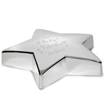 Personalised Be My Valentine Star Paperweight