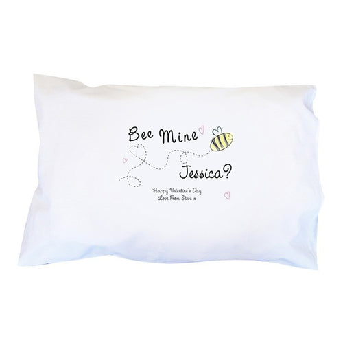 Personalised Bee Mine Pillowcase