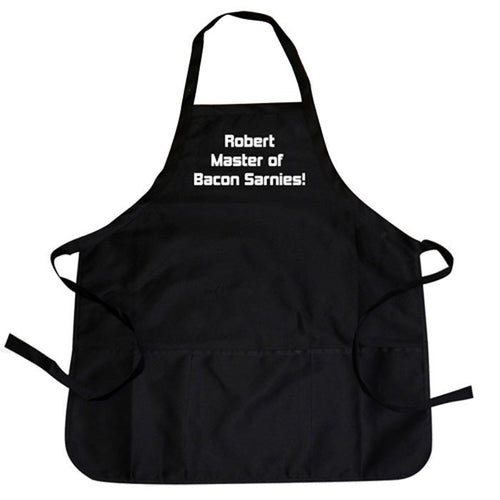 Personalised Black Apron