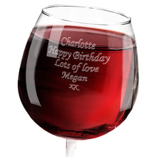 Personalised Bottle of Wine Glass