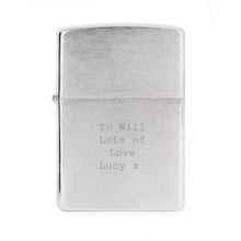 Personalised Chrome Zippo Lighter