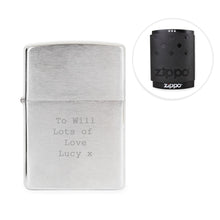 Personalised Chrome Zippo Lighter