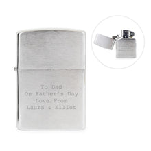 Personalised Chrome Zippo Lighter