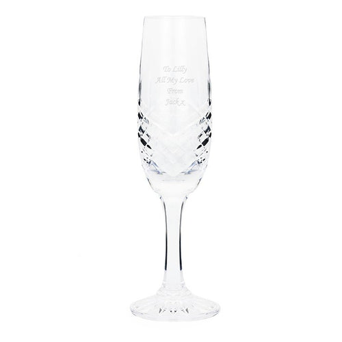 Personalised Crystal Champagne Flute