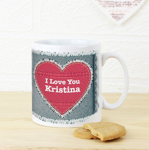 Personalised Denim Mug