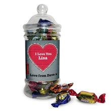 Personalised Denim Toffees Jar