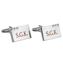 Personalised Diamante Cufflinks