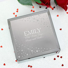 Personalised Diamante Name & Message Glass Trinket Box