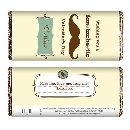 Personalised Fan Tache Tic Milk Chocolate Bar