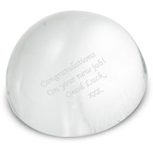 Personalised Glass Dome Paperweight