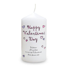 Personalised Flowers and Butterflies Happy Valentines Day Candle