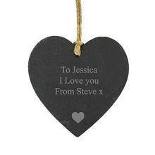 Personalised Heart Motif Slate Heart