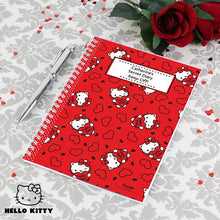 Personalised Hello Kitty Hearts A5 Diary