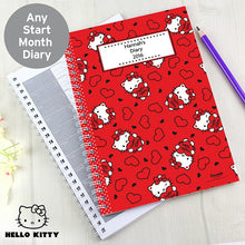 Personalised Hello Kitty Hearts A5 Diary