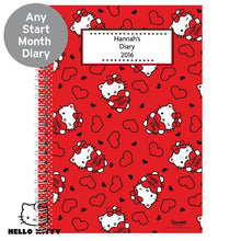 Personalised Hello Kitty Hearts A5 Diary