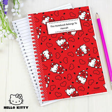 Personalised Hello Kitty Hearts A5 Notebook