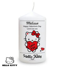 Personalised Hello Kitty I Love You Candle