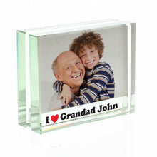 Personalised I Heart Crystal Photo Block Frame