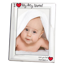 Personalised I Heart My.. Silver 5x7 Photo Frame