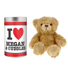 Personalised I HEART Teddy in a Tin