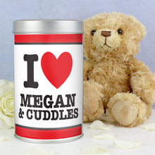 Personalised I HEART Teddy in a Tin