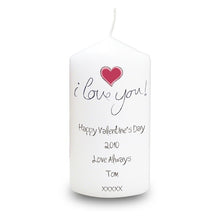 Personalised I Love You Candle