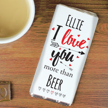 Personalised I Love You More Than... Chocolate Bar