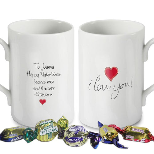 Personalised I Love You Slim Mug