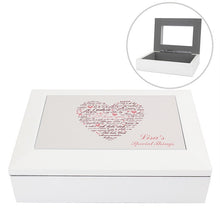 Personalised I Love You White Jewellery Box