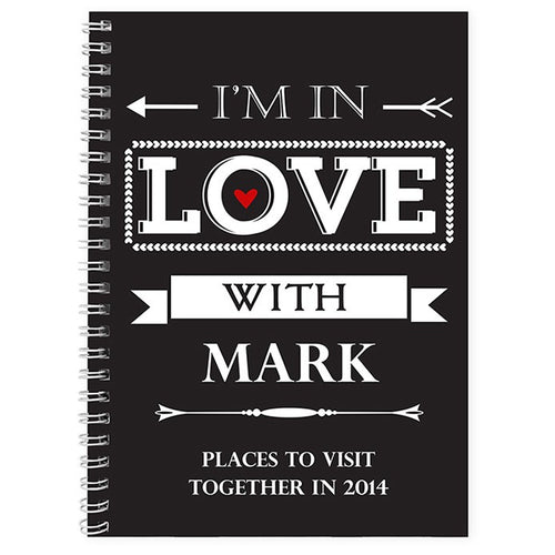 Personalised In Love With A5 Notebook