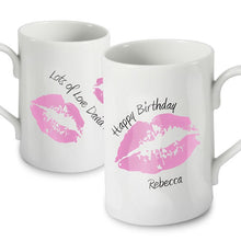 Personalised Kiss Slim Mug