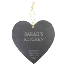 Personalised Large Engraved Slate Heart