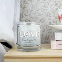 Personalised LOVE Scented Jar Candle