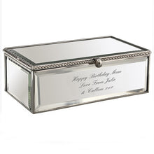 Personalised Any Message Mirrored Jewellery Box