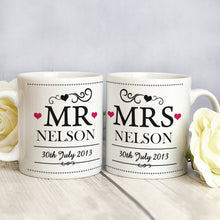 Personalised Mr & Mrs Mug Set