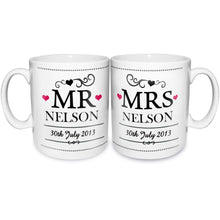 Personalised Mr & Mrs Mug Set