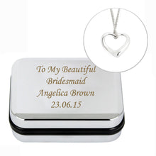 Personalised Box With Heart Necklace