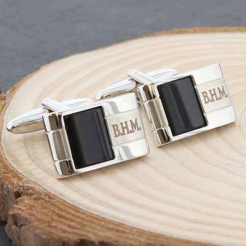 Personalised Onyx Cufflinks