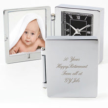 Personalised Photo Frame Travel Clock 4.5cm x 5cm