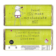 Personalised Purple Ronnie You make my chocolate HOT... Milk Chocolate Bar